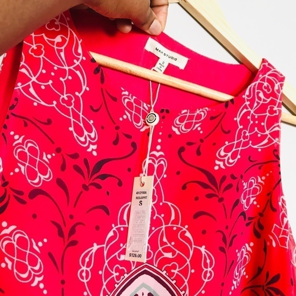 Max Studio Scarf Print Sleeveless Shift Dress - Picture 3 of 6